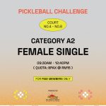 KLAF x DML Pickle Ball Challenge Category A – Female Single