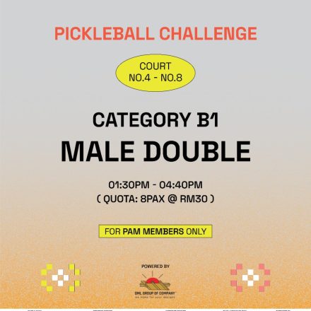 KLAF x DML Pickle Ball Challenge Category B – Male Double