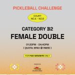 KLAF x DML Pickle Ball Challenge Category B – Female Double