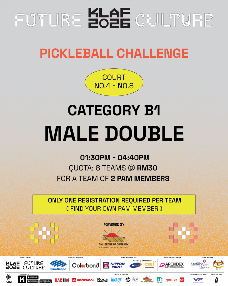 KLAF x DML Pickle Ball Challenge Category B – Male Double